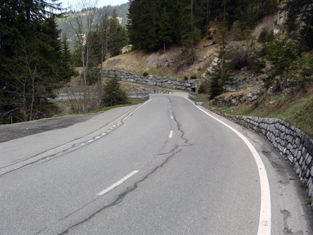 Beschädigte Schanfiggerstrasse