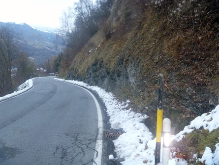 beschädigte Valserstrasse