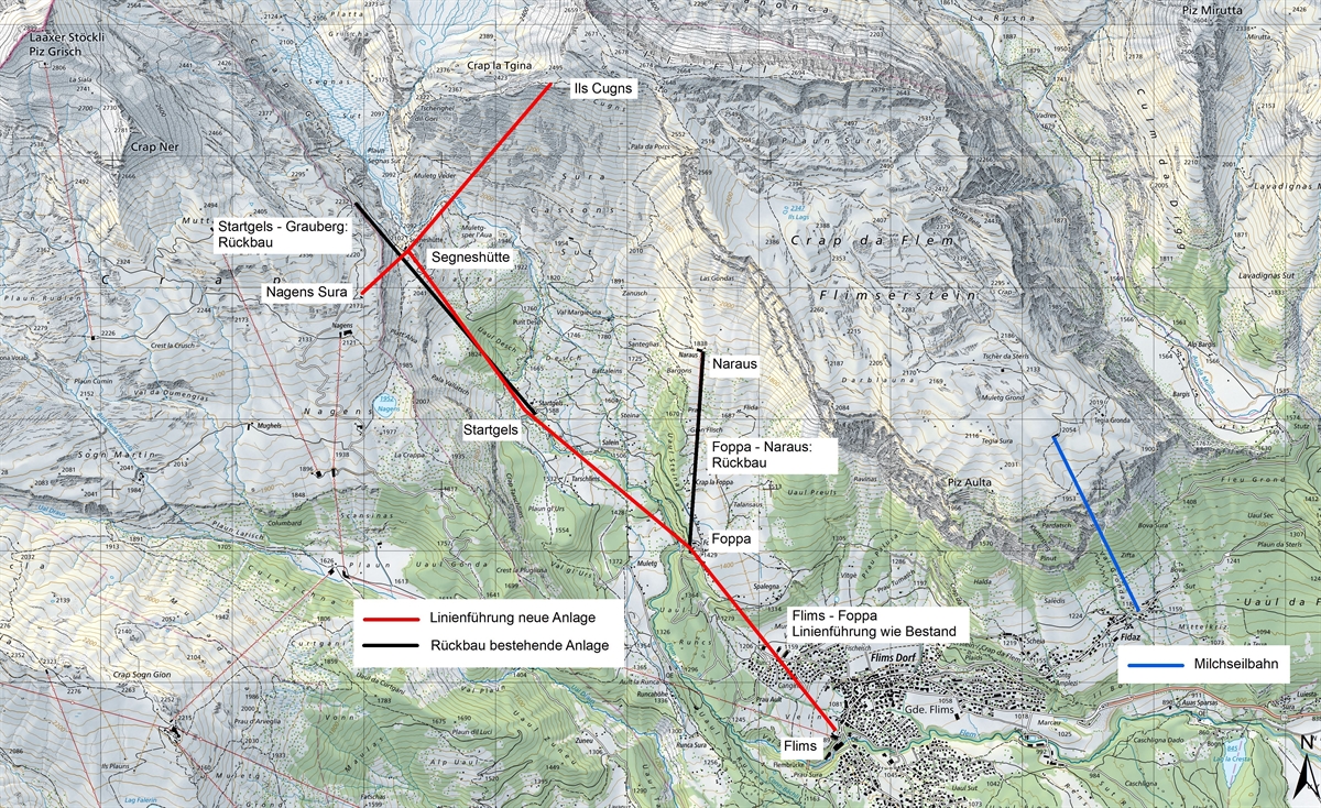Karte Seilbahnanlagen
