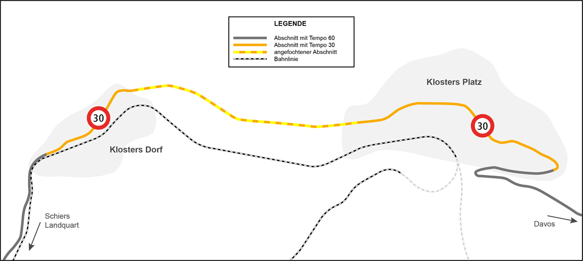 Situationsplan mit Tempo-30-Zone