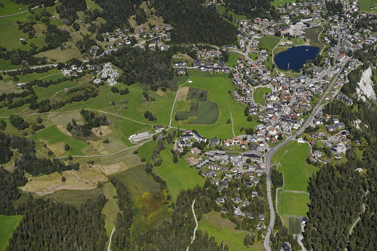 Luftaufnahme von Laax