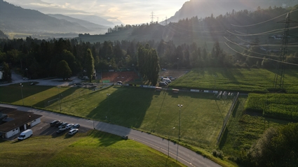 Luftaufnahme Fussballplatz