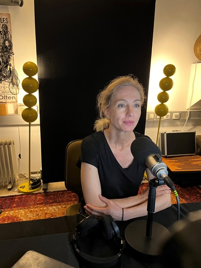 Ursina Lardi beim Einsprechen