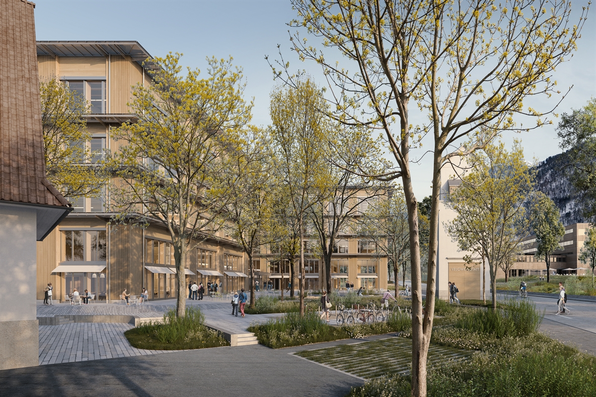 Visualisierung FHZGR Campus Platz