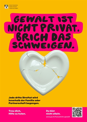 Sujet der Bündner Kampagne gegen häusliche Gewalt.