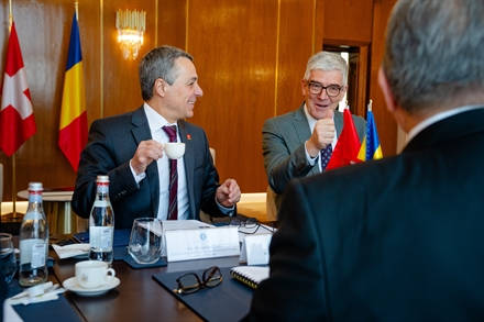 Bundesrat Ignazio Cassis und Bündner Regierungsrat Jon Domenic Parolini 