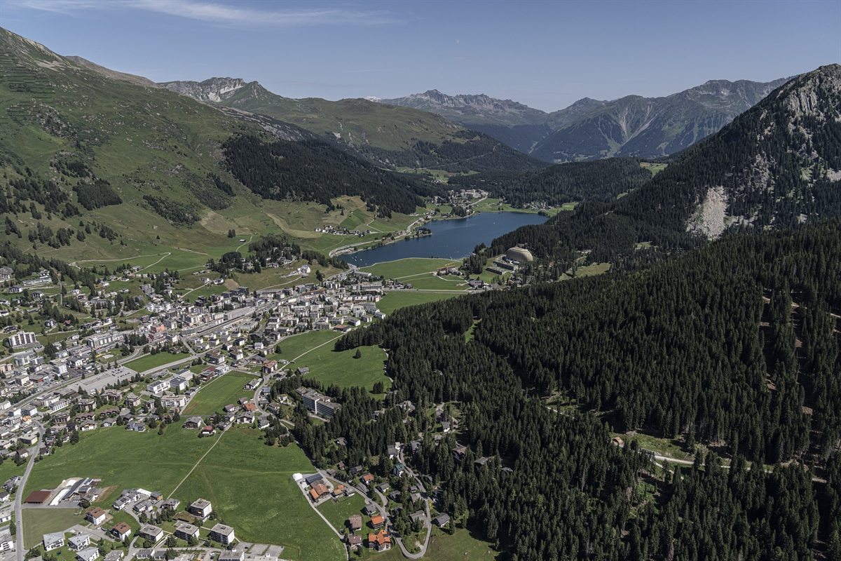 Luftbild Davos Dorf