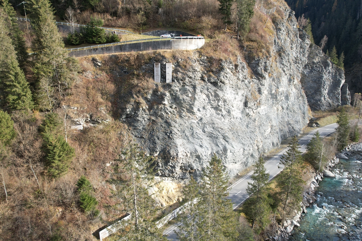 Steinschlagschutzprojekt in Ilanz/Glion