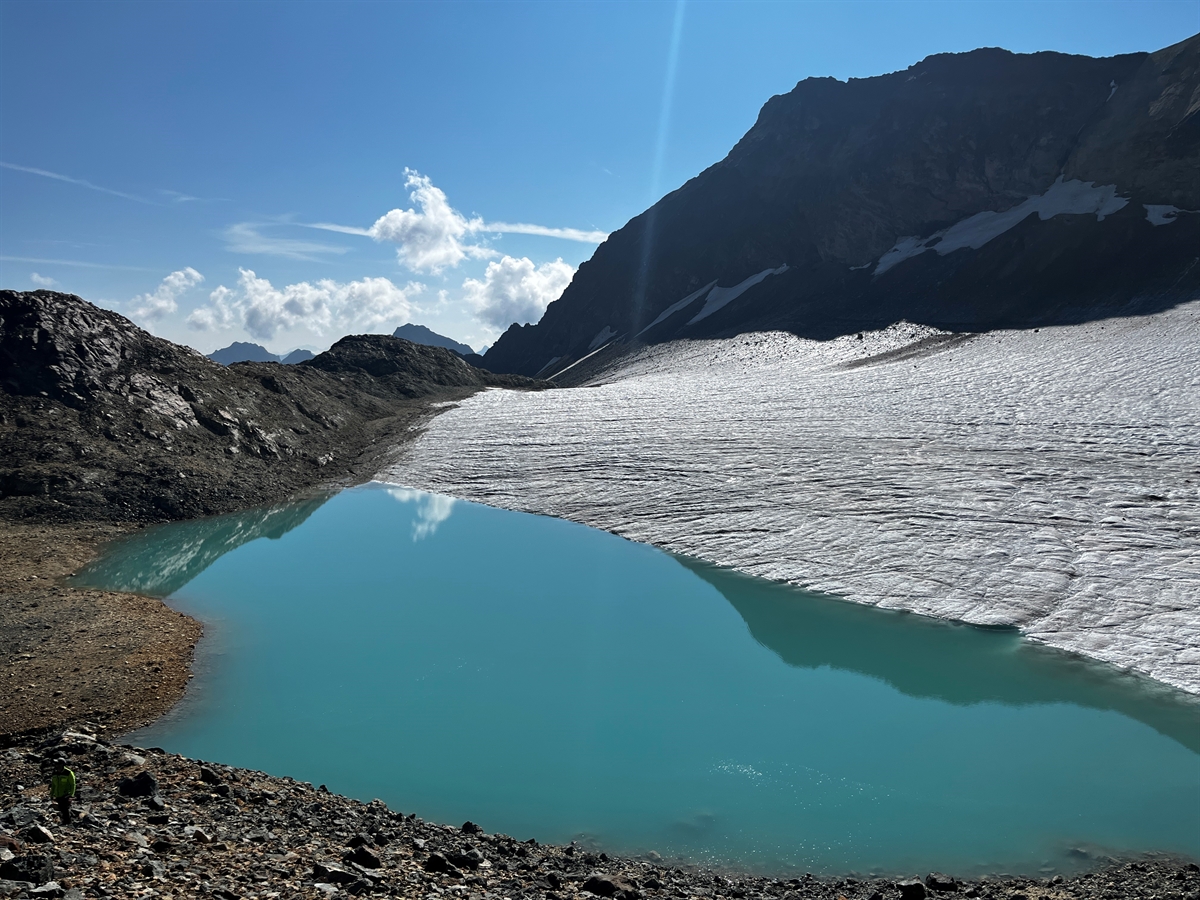 See neben einem Gletscher