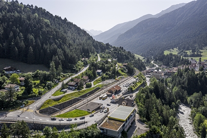 Luftaufnahme Bahnhof Tiefencastel
