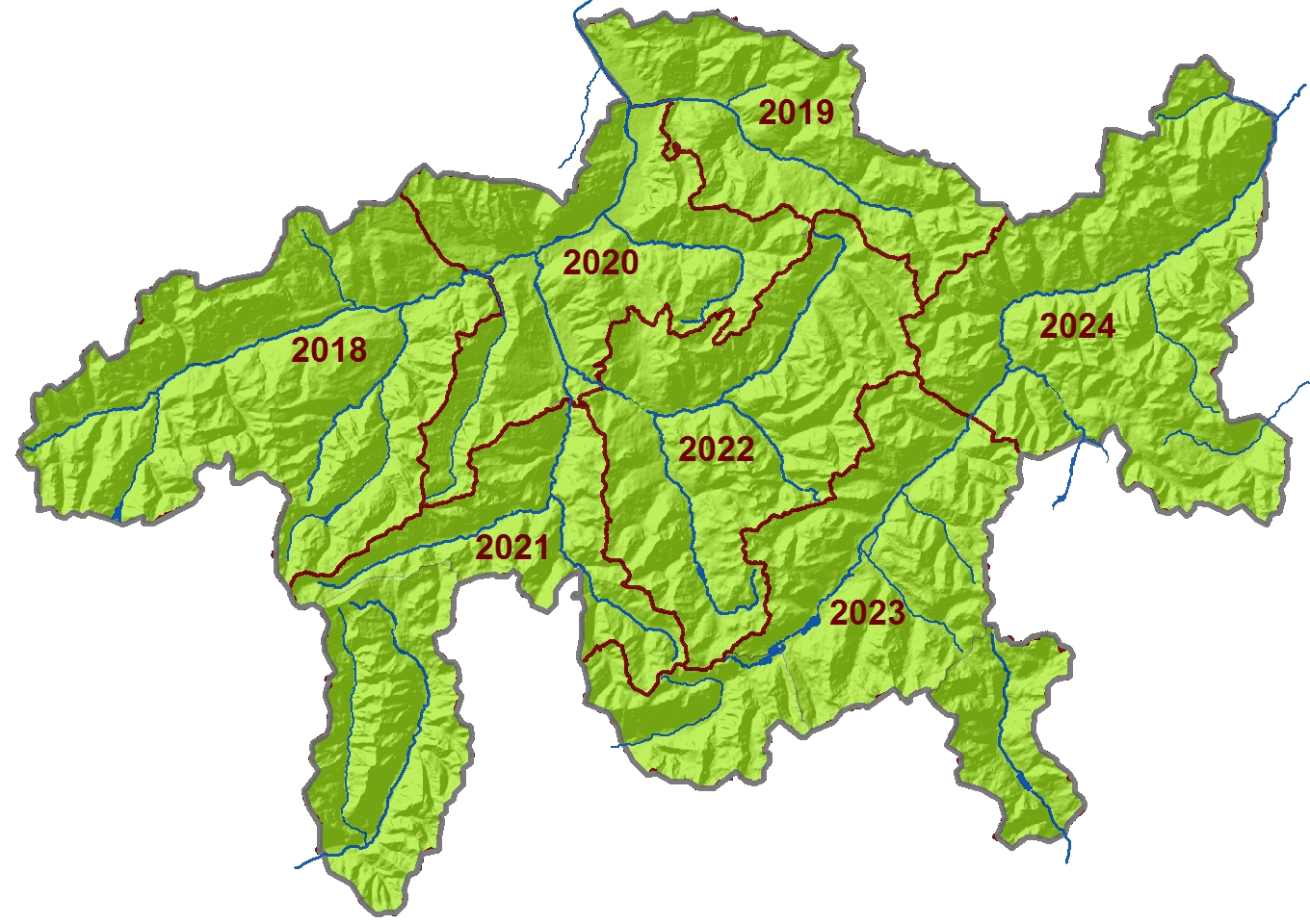 Übersicht des Erarbeitungsstandes der Wald-Wild-Berichte