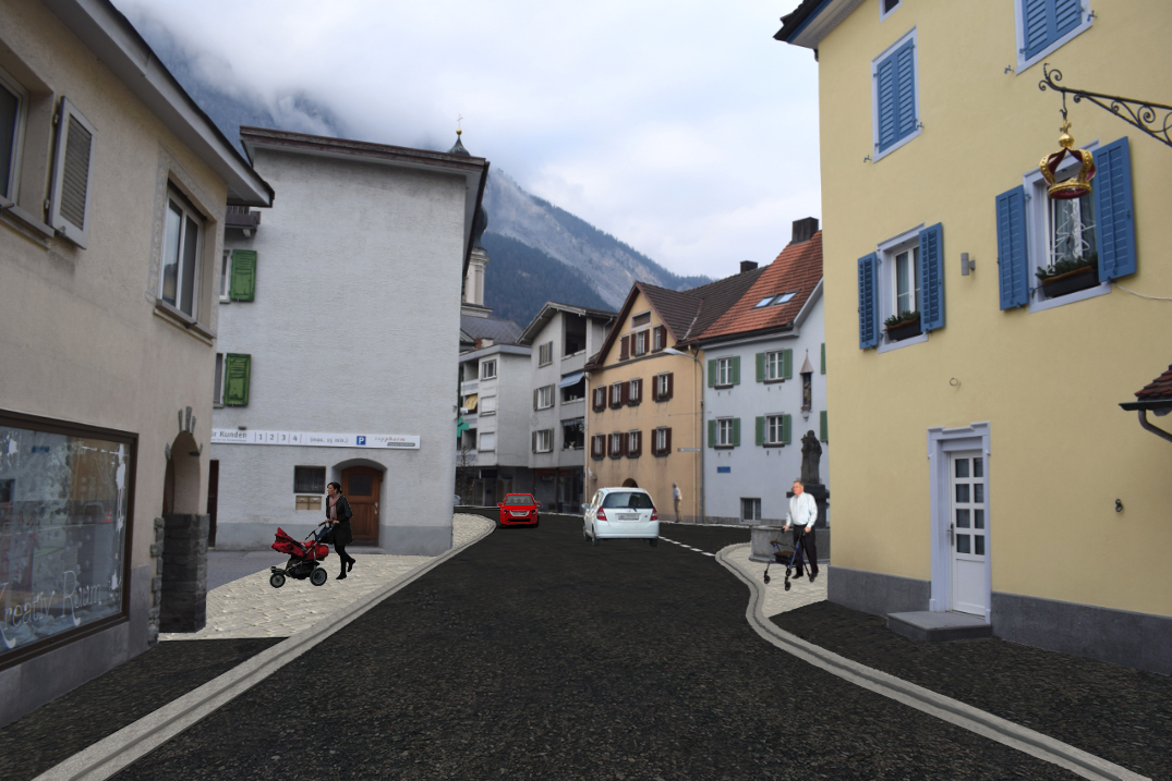 Domat/Ems innerorts – Ausbau der Kantonsstrasse