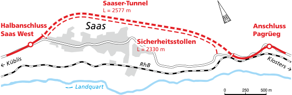 Situationsplan Umfahrung Saas