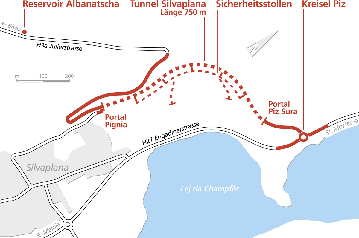 Situationsplan Umfahrung Silvaplana