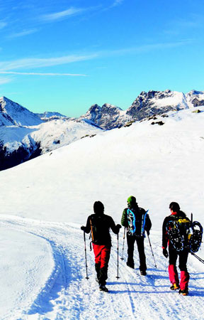 Langläufer im Schnee