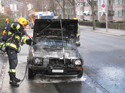 Ausgebrannter Personenwagen