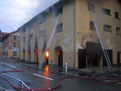So präsentiert sich das Wohnhaus am anderen Morgen
