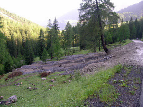 Zwischen Bergün und Preda gingen am Sonntagabend mehrere Rüfen nieder