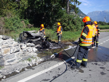Die Feuerwehr der Stadt Chur hatte den Brand rasch unter Kontrolle
