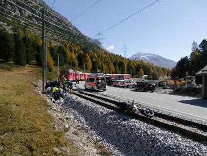 Unfallstelle bei der Örtlichkeit 