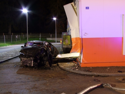 Endlage des beschädigten Fahrzeuges