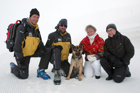 Gruppenbild im Schnee