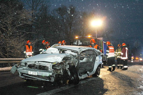 Die Stützpunktfeuerwehr Chur bei der Arbeit