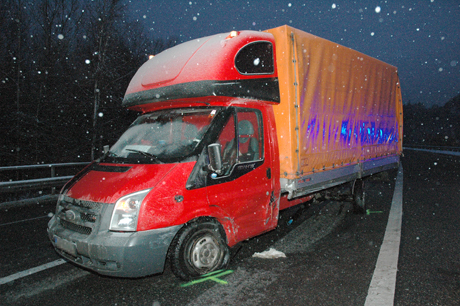 Endlage des Lieferwagens
