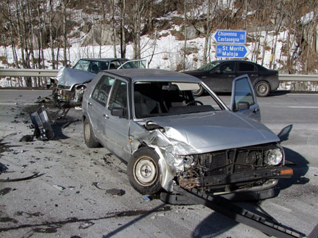 Una ferita dopo collisione frontale