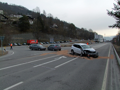 Unfallendlage in Richtung Ilanz gesehen