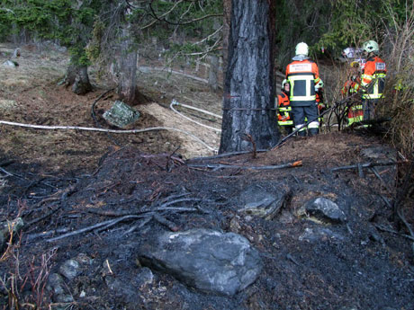 Ein Flurbrand in Ftan richtete einen Schaden von mehreren Tausend Franken an