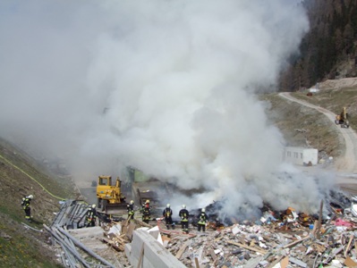 Brand Recycling Deponie Bever 