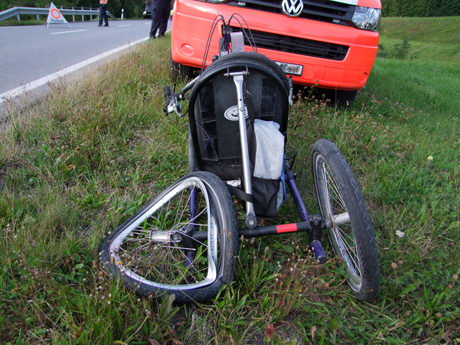 Dieses Dreirad war am Unfall beteiligt