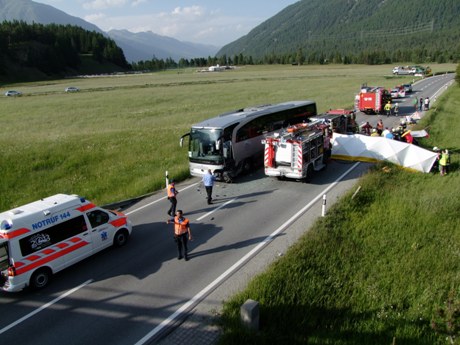 Schwerer Verkehrsunfall bei Celerina