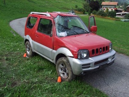 Endlage des Unfallfahrzeuges