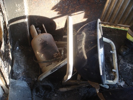 Der Gasgrill stand nach dem Grillieren in Vollbrand