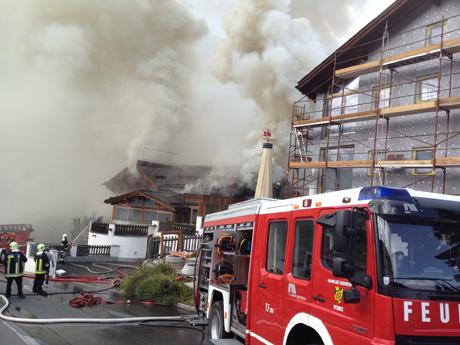 Der Brand führte zu starker Rauchentwicklung