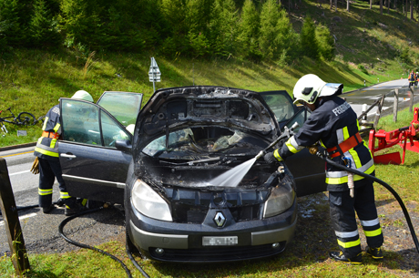 Die Feuerwehr Churwalden konnte den Brand rasch löschen