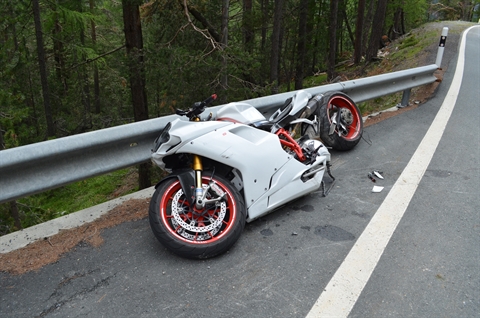 Das Motorrad erlitt Totalschaden
