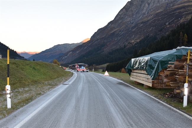 Verkehrsunfall Nufenen Übersicht
