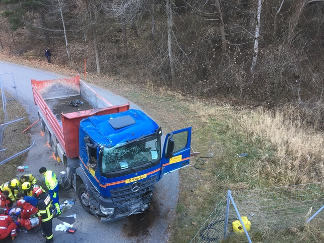 verunfallter Lastwagen
