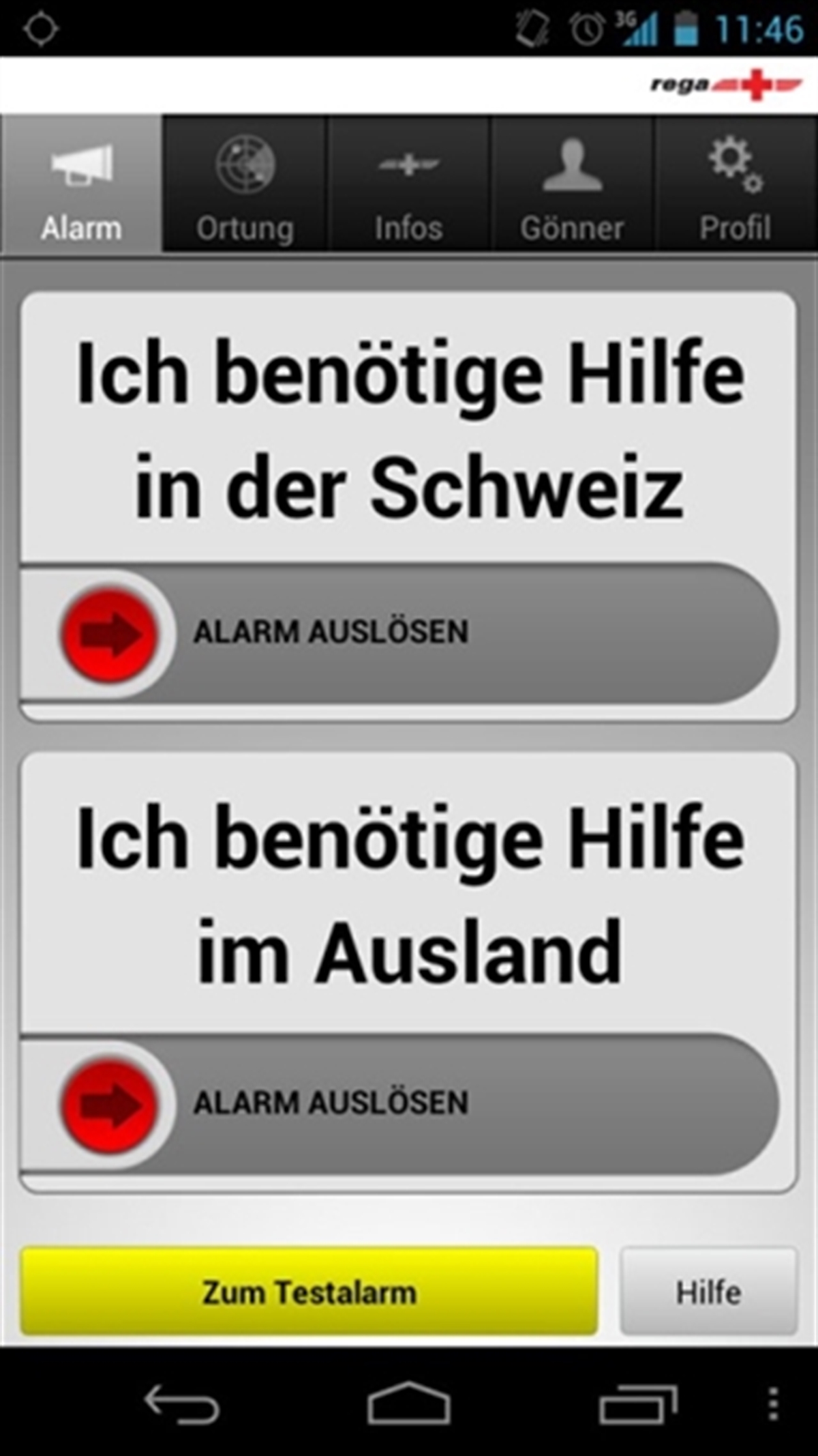 Symbolbild Rega-App