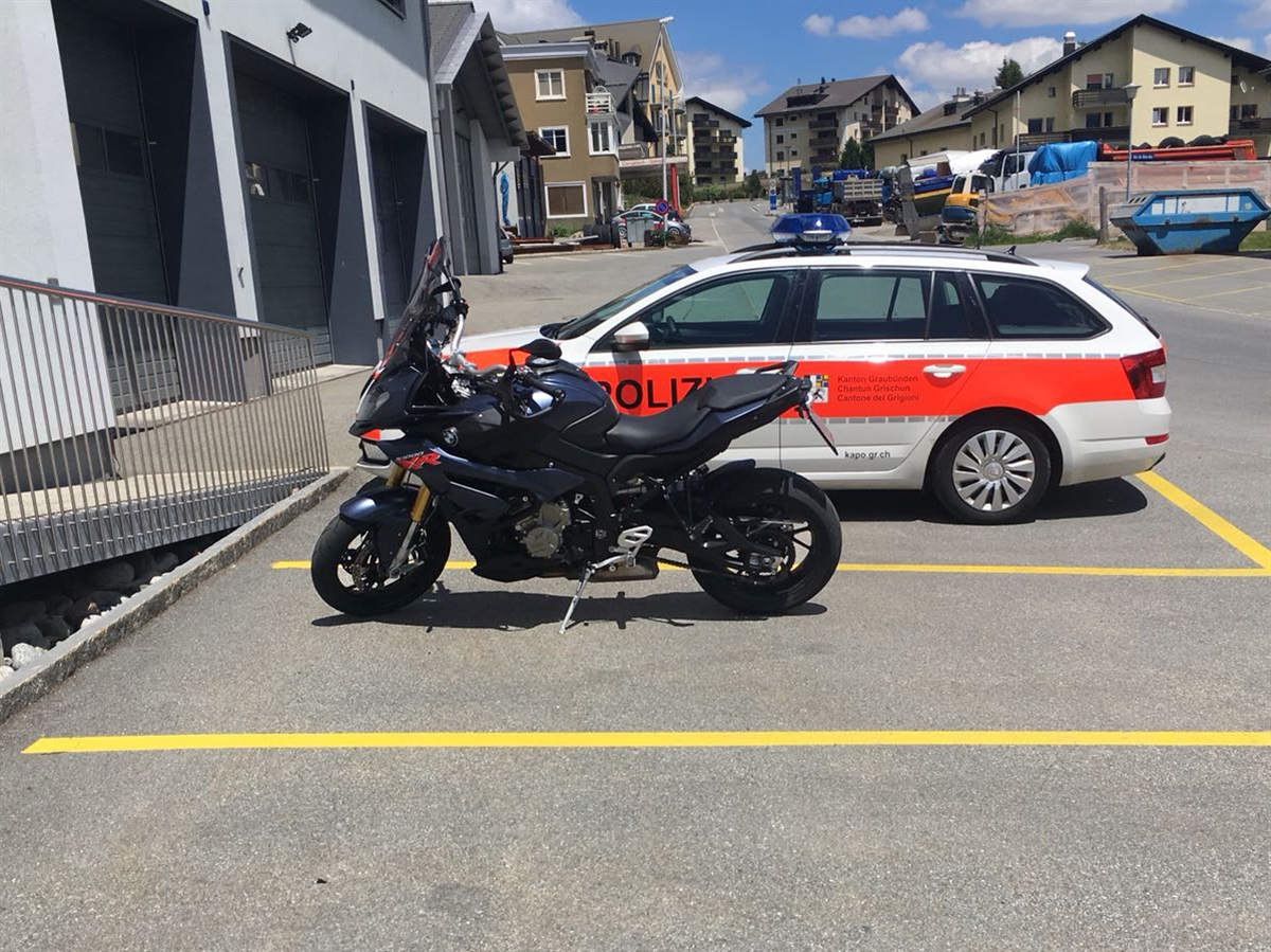 Das in Sils i.E. gemessene Motorrad
