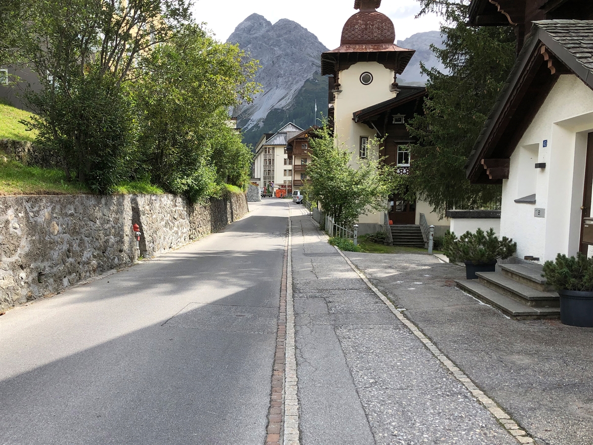 Unfallstelle in Richtung Hotel Altein