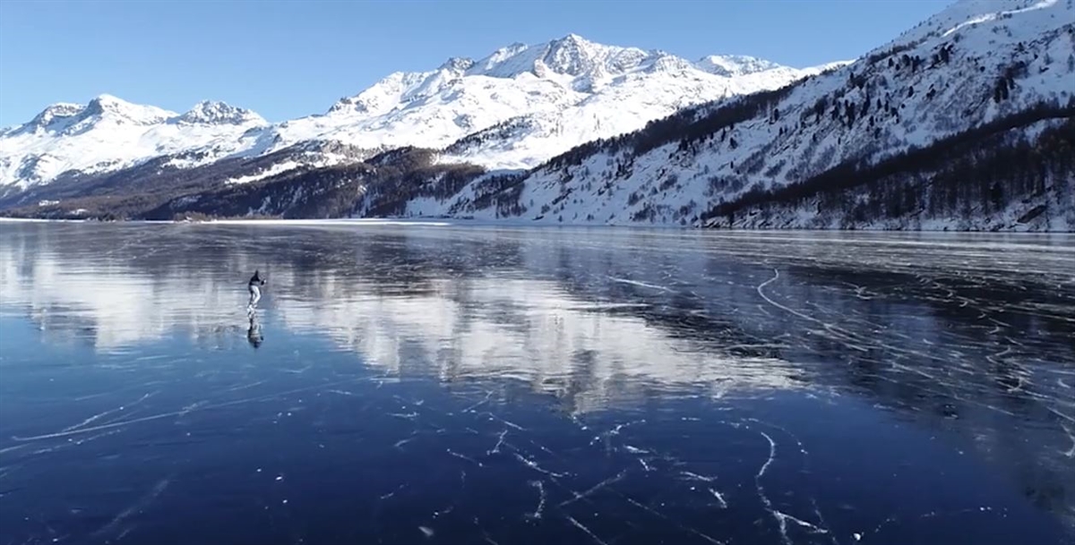 Gefrohrener Silsersee