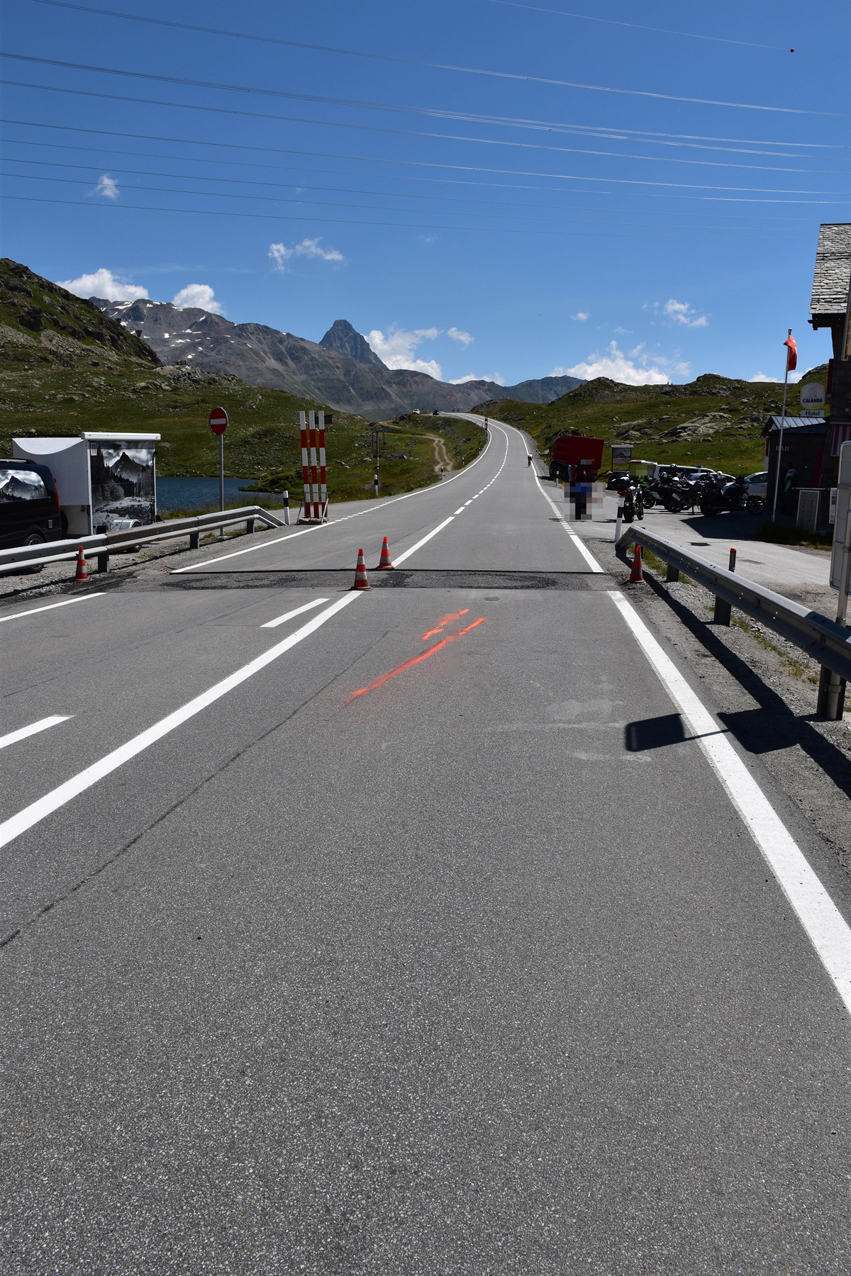Strassenverlauf Höhe Berninapass Hospiz