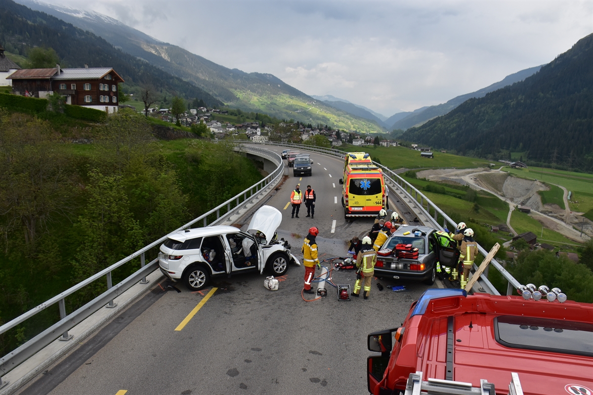 Bild von der Unfallstelle Richtung Rabius