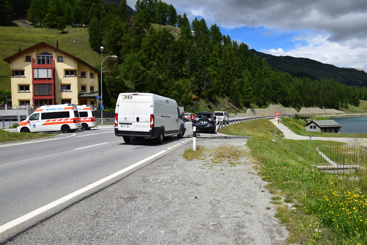 Bild der Unfallstelle Richtung Champfèr