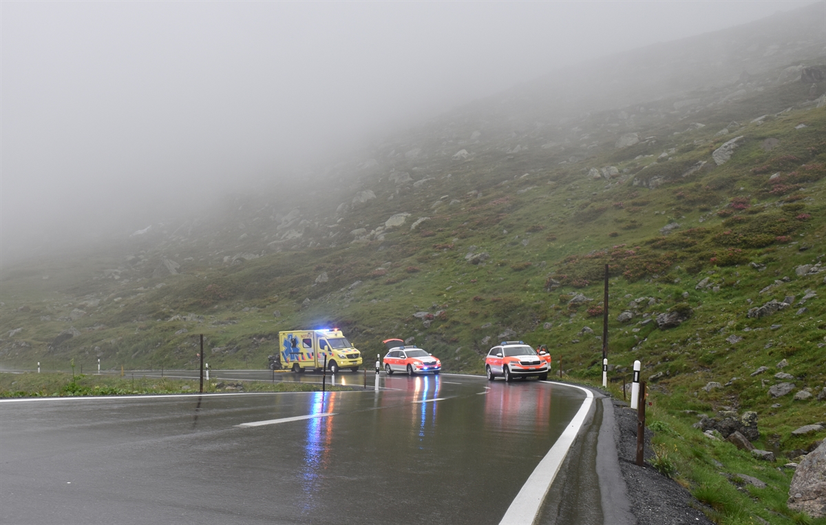 Bild von der Unfallstelle in Richtung Davos