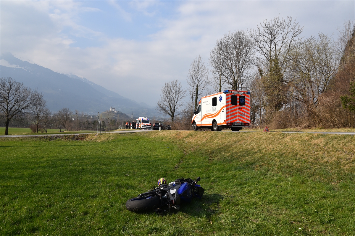 Unfallstelle auf der Luzisteigstrasse